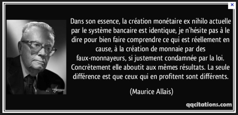 maurice allais et la fausse monnaie