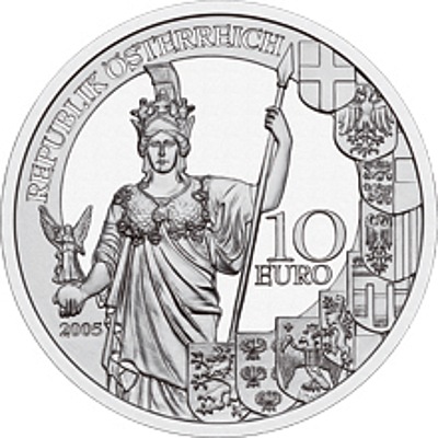 piece de 10 euro argent autriche avec Athena 2005