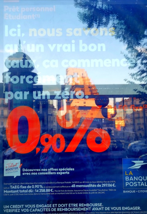 taux negatifs france 2019 banque postale