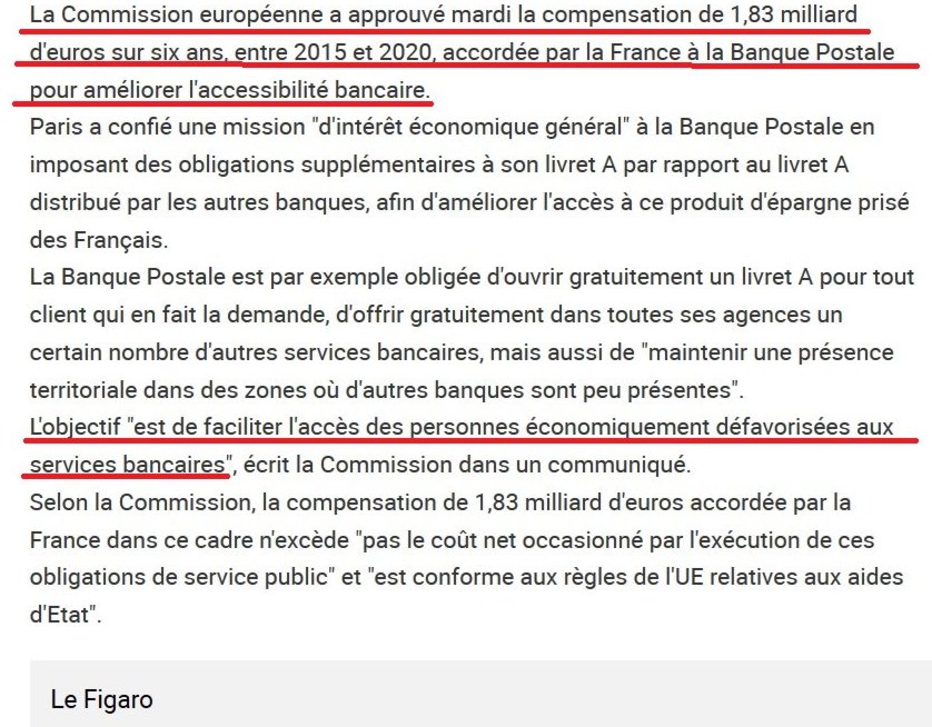 banque postale percoit des aides