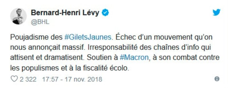 bernard henri levy crache sur les gilets jaunes