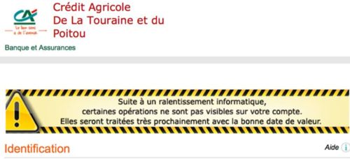 incident credit agricole decembre 2013