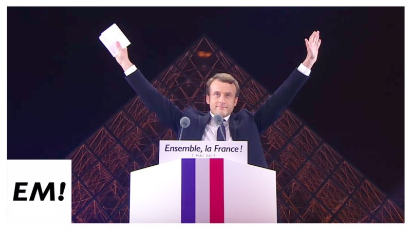 macron pyramide louvre 2017