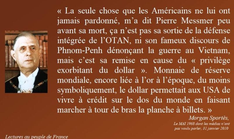 de gaulle vs dollar