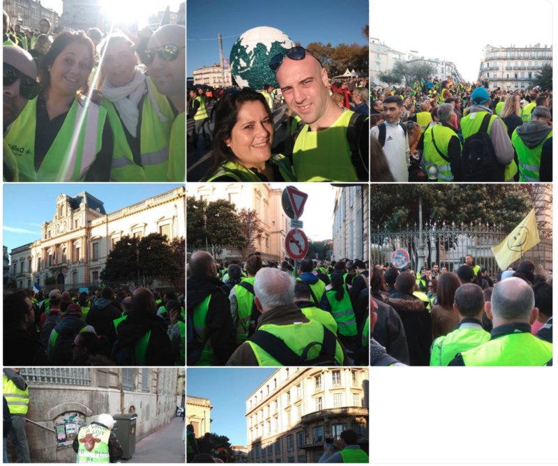 gilets jaunes montpellier 2018