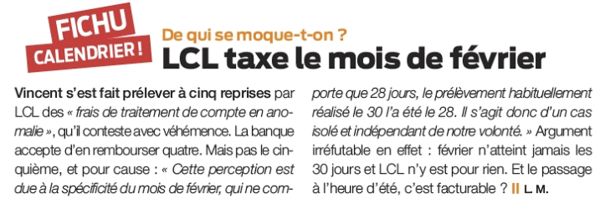 lcl taxe le mois de fevrier