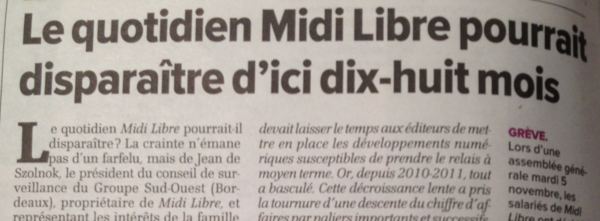 midi libre pourrait fermer