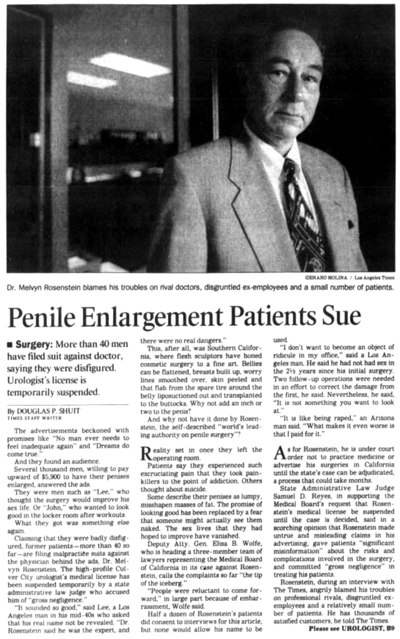 agrandissement du penis par un docteur de los angeles