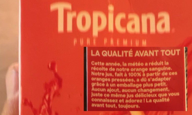 tropicana baisse le volume 2019