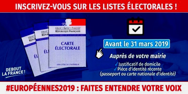 s'inscrire pour voter elections européennes 2019